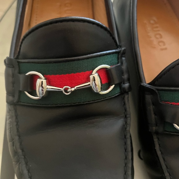 Gucci horsebit Black driver Loafers with Red and Green Accents with box - Picture 7 of 12